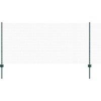 Berkfield Home Fence Posts 11 pcs U-Channel Green 120 cm Steel, Hexagon Fence Gr