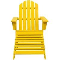 Berkfield Home Garden Adirondack Chair with Ottoman Solid Fir Wood Yellow