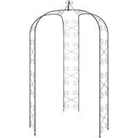 Berkfield Home Garden Arch Black 180x255 cm Steel | Size: 180x255 cm