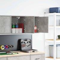 Berkfield Home Garage Wall Cabinets 2 pcs Concrete Grey Engineered Wood