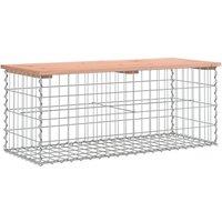 Berkfield Home Garden Bench Gabion Design 103x44x42 cm Solid Wood Douglas in Brown | Size: 103 x 44 x 42 cm