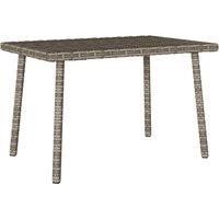 Berkfield Home Garden Coffee Table Rectangular Grey 60x40x37 cm Poly Rattan | Size: 60 x 40 x 37 cm