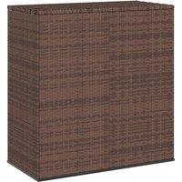 Berkfield Home Garden Cushion Box PE Rattan 100x49x103.5 cm Brown