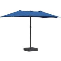 Berkfield Home Garden Parasol Folding Blue 385 x 209 x 244 cm Fabric