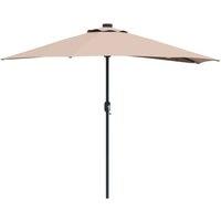 Berkfield Home Garden Parasol Taupe Medium Fabric