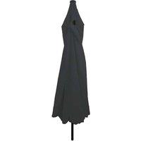Berkfield Home Garden Parasol with LED Lights 395x245 cm Anthracite in Dark Grey | Size: 395x245 cm
