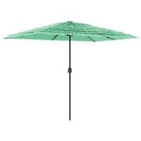 Berkfield Home Garden Parasol with Steel Pole Green 300x200x250 cm | Size: 300 x 200 x 250 cm