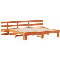 Berkfield Home with Drawer Brown 200 x 200 cm Solid pine wood
