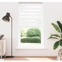 Berkfield Home Zebra Blind White 95x200 cm Fabric Width 90.9 cm Polyester