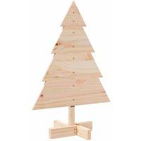 Berkfield Home Wooden Christmas Tree for Decoration 70 cm Solid Wood in Light Tan