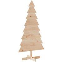 Berkfield Home Wooden Christmas Tree for Decoration 150 cm Solid Wood Pine in Light Tan