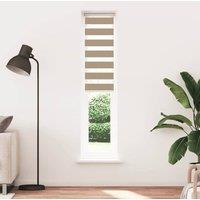 Berkfield Home Zebra Blind Sand Brown 50x200 cm Fabric Width 45.9 cm Polyester