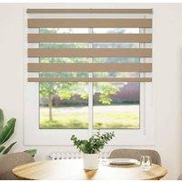 Berkfield Home Zebra Blind Sand Brown 120x150 cm Fabric Width 115.9 cm Polyester