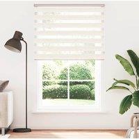 Berkfield Home Zebra Blind Marble Beige 145x200 cm Fabric Width 140.9 cm Polyester