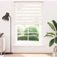 Berkfield Home Zebra Blind Marble Beige 140x200 cm Fabric Width 135.9 cm Polyester