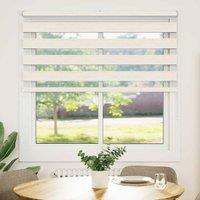 Berkfield Home Zebra Blind Marble Beige 140x150 cm Fabric Width 135.9 cm Polyester