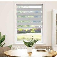 Berkfield Home Zebra Blind Light Grey 90x150 cm Fabric Width 85.9 cm Polyester