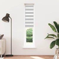 Berkfield Home Zebra Blind Light Grey 40x200 cm Fabric Width 35.9 cm Polyester