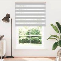 Berkfield Home Zebra Blind Light Grey 145x200 cm Fabric Width 140.9 cm Polyester