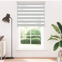 Berkfield Home Zebra Blind Light Grey 120x200 cm Fabric Width 115.9 cm Polyester