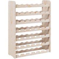 Berkfield Home Wine Rack 67.5x25x87 cm Solid Wood Pine in Natural