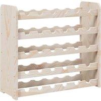 Berkfield Home Wine Rack 67.5x25x60 cm Solid Wood Pine in Natural