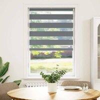 Berkfield Home Zebra Blind Dark Grey 75x100 cm Fabric Width 70.9 cm Polyester