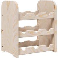 Berkfield Home Wine Rack 33x25x37 cm Solid Wood Pine in Light Brown | Size: 33 x 25 x 37 cm