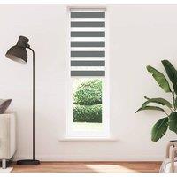 Berkfield Home Zebra Blind Dark Grey 70x200 cm Fabric Width 65.9 cm Polyester