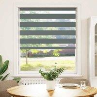 Berkfield Home Zebra Blind Dark Grey 115x150 cm Fabric Width 110.9 cm Polyester