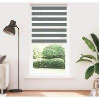 Berkfield Home Zebra Blind Dark Grey 110x200 cm Fabric Width 105.9 cm Polyester
