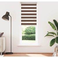 Berkfield Home Zebra Blind Brown 80x200 cm Fabric Width 75.9 cm Polyester