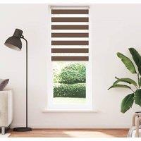 Berkfield Home Zebra Blind Brown 70x200 cm Fabric Width 65.9 cm Polyester