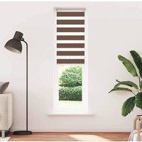 Berkfield Home Zebra Blind Brown 65x200 cm Fabric Width 60.9 cm Polyester