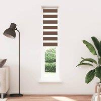 Berkfield Home Zebra Blind Brown 50x200 cm Fabric Width 45.9 cm Polyester