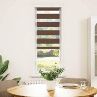 Berkfield Home Zebra Blind Brown 50x150 cm Fabric Width 45.9 cm Polyester