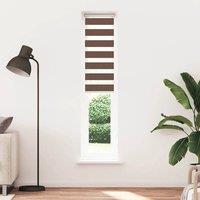 Berkfield Home Zebra Blind Brown 40x200 cm Fabric Width 35.9 cm Polyester