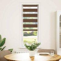 Berkfield Home Zebra Blind Brown 40x150 cm Fabric Width 35.9 cm Polyester