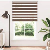 Berkfield Home Zebra Blind Brown 145x200 cm Fabric Width 140.9 cm Polyester