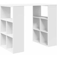 Berkfield Home White Corner Desk White MDF Medium Storage White Corner Desk