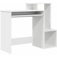 Berkfield Home White Computer Desk White Chipboard Standard Storage