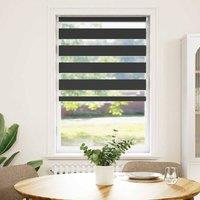 Berkfield Home Zebra Blind Black 85x100 cm Fabric Width 80.9 cm Polyester