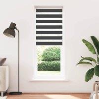 Berkfield Home Zebra Blind Black 80x200 cm Fabric Width 75.9 cm Polyester