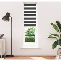 Berkfield Home Zebra Blind Black 65x200 cm Fabric Width 60.9 cm Polyester