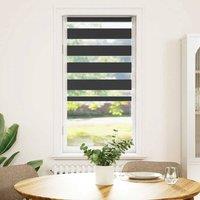 Berkfield Home Zebra Blind Black 65x100 cm Fabric Width 60.9 cm Polyester