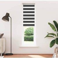 Berkfield Home Zebra Blind Black 55x200 cm Fabric Width 50.9 cm Polyester