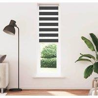 Berkfield Home Zebra Blind Black 50x230 cm Fabric Width 45.9 cm Polyester