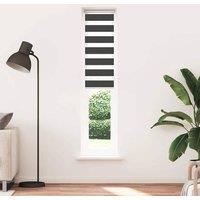 Berkfield Home Zebra Blind Black 50x200 cm Fabric Width 45.9 cm Polyester