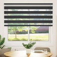 Berkfield Home Zebra Blind Black 165x150 cm Fabric Width 160.9 cm Polyester