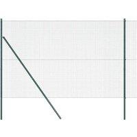 Berkfield Home Welded Wire Fence with 7 Posts Green 1.6x10 m Steel